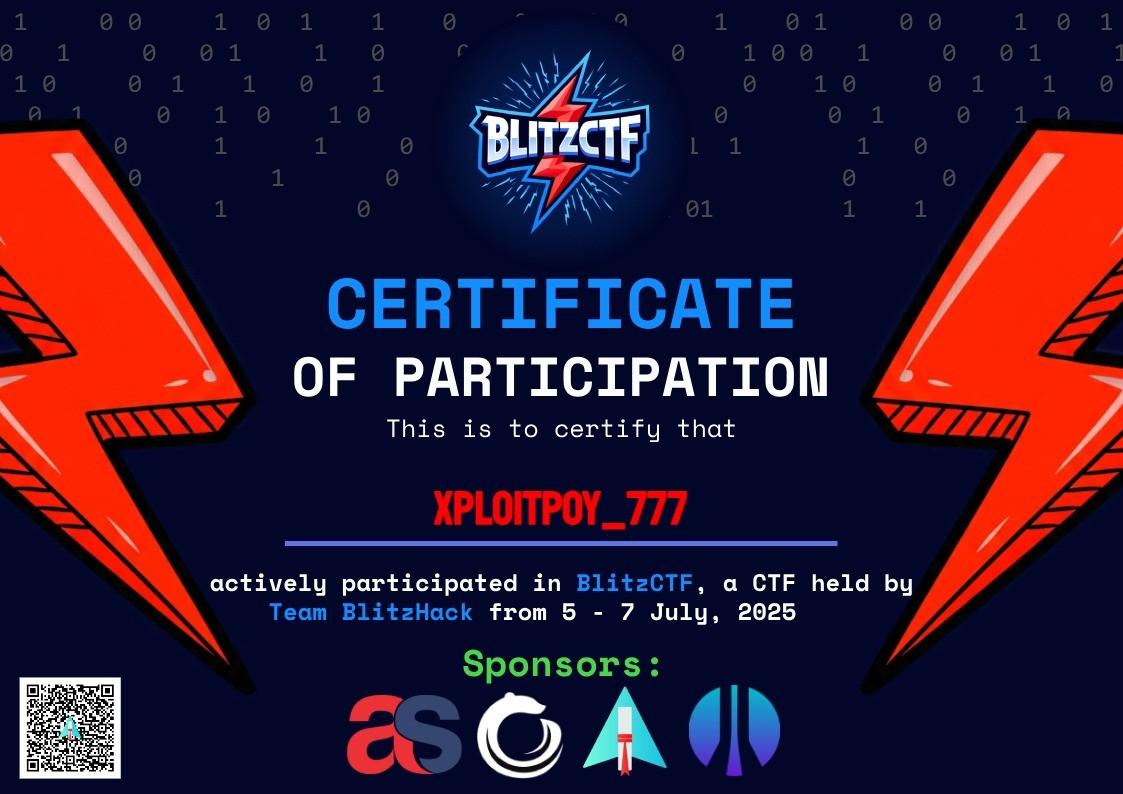 CTF Certificate