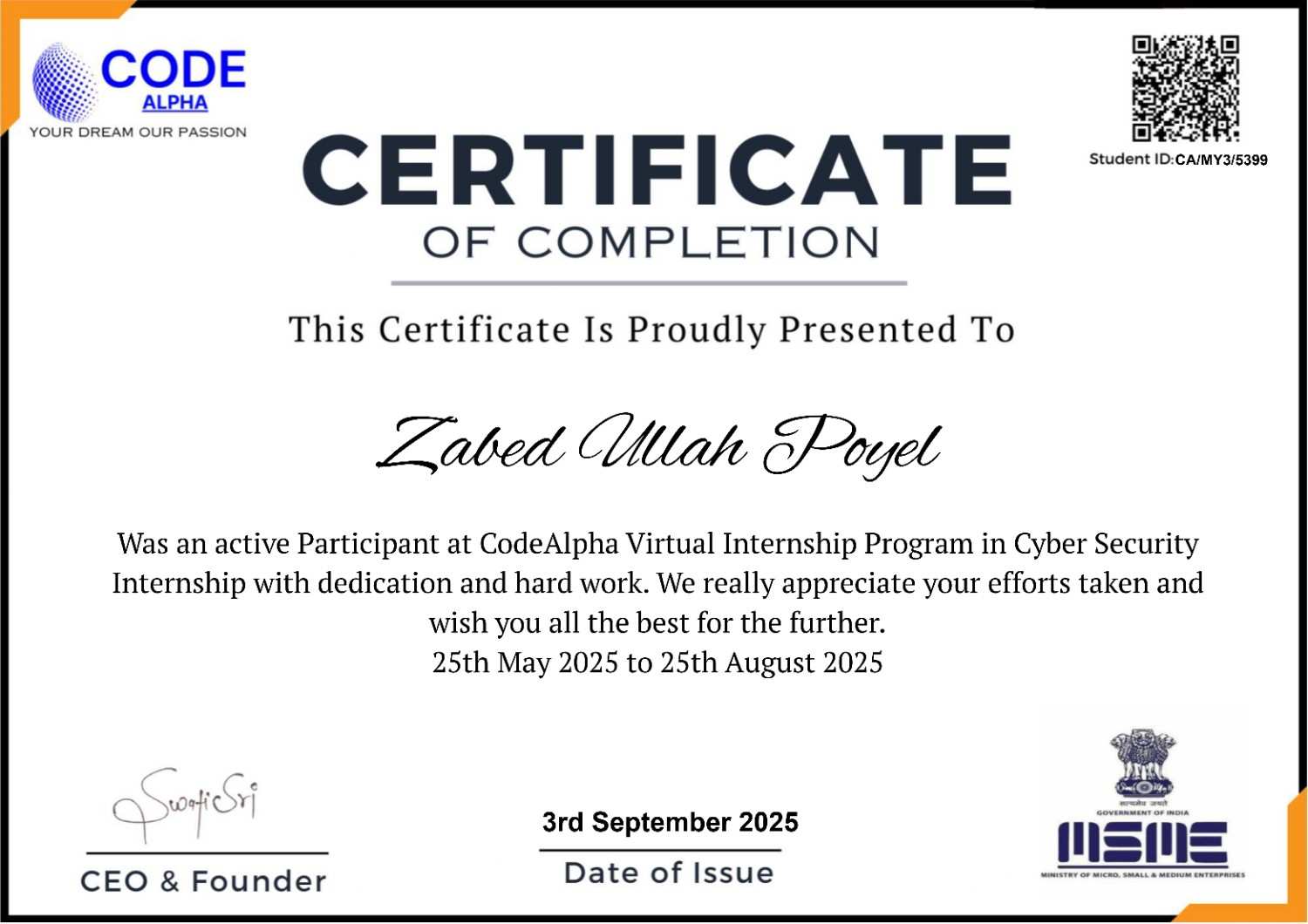 CodeAlpha Internship