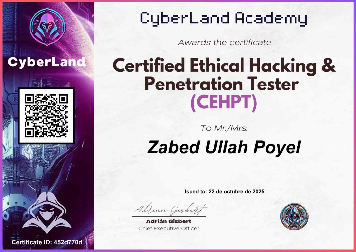 Certified Ethical Hacker & Penetration Tester (CEHPT)